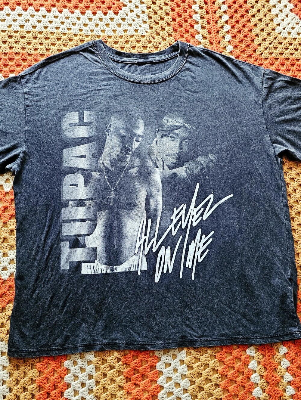 Tupac Womens Boxy Fit All Eyez On Me Graphic Tshirt Boyfriend Fit